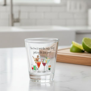 Copo De Shot Natal Piada Bebendo Coquetel 