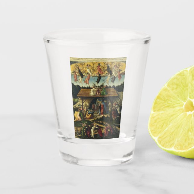 Copo De Shot Natividade Mística por Sandro Botticelli (Frente)