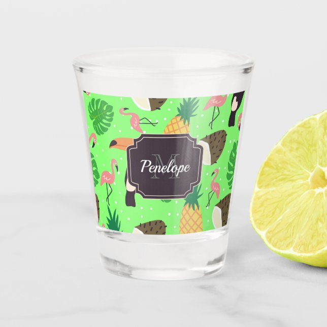 Copo De Shot Natureza tropical (Frente)