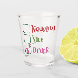 Copo De Shot Naughty, Nice, Drunk Holiday