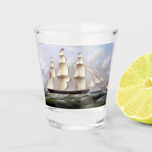 Copo De Shot Navio à vela Woolloomooloo 1850 (Frente)