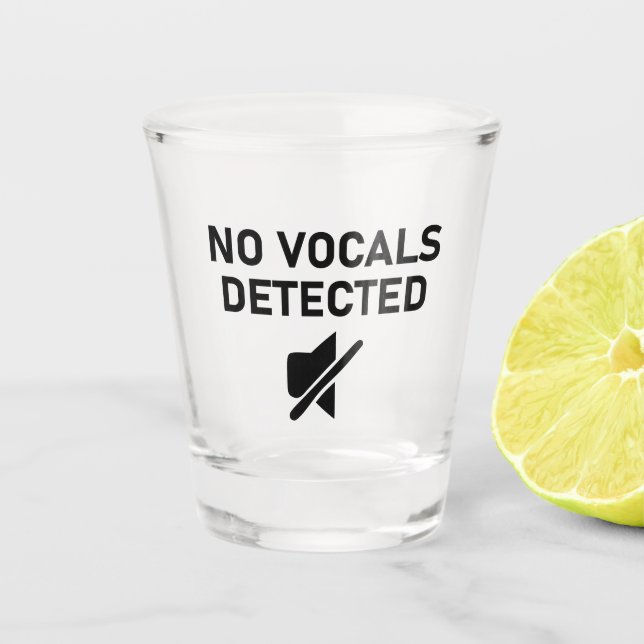 Copo De Shot Nenhum Design de áudio mínimo detectado por vocais (Frente)