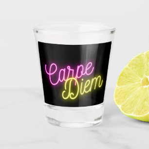 Copo De Shot Neon Carpe Diem Word Art