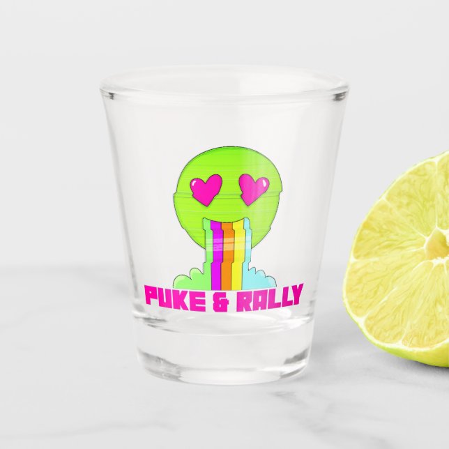 Copo De Shot Neon Puke e Rally Shot Glass | Disparo de Comparti (Frente)