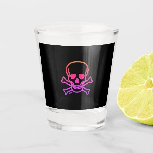 Copo De Shot Neon Skull (Frente)
