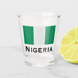 Copo De Shot Nigéria com bandeira nigeriana (África Ocidental)