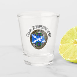 Copo De Shot Nó de Tartã e Bandeira do Clã Sutherland