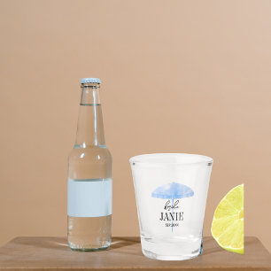 Copo de Shot Noiva com Guarda-Chuva Minimalista/De