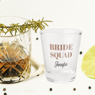 Copo De Shot Noiva da Equipe de Casamento Mocha Personalizada