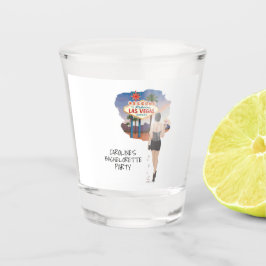 Copo De Shot Noiva de Cabelo Preto da despedida de solteira em