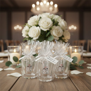 Copo De Shot Noiva De Gato E Casamento De Noite