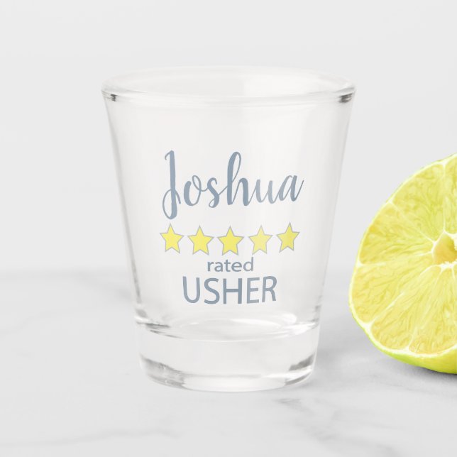 Copo De Shot Noiva e Cortejo 5 Estrelas Usher (Frente)