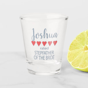 Copo De Shot Noiva e Cortejo de Casamento 5 Coração Padrasto da