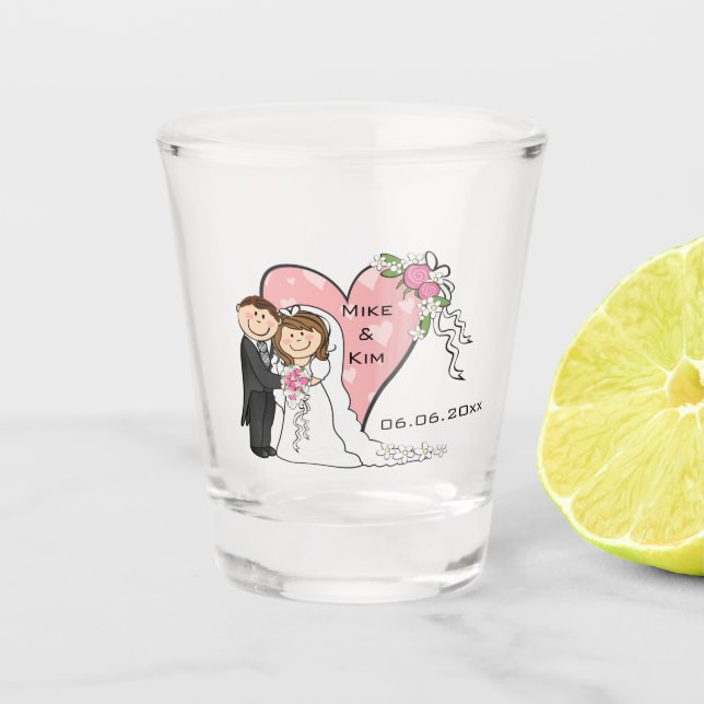Copo De Shot Noiva e noiva de casamento (Frente)