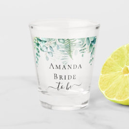 Copo De Shot Noiva eucalipto verde fetos floresta