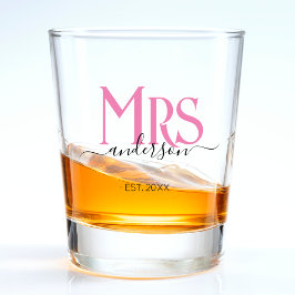 Copo De Shot Noiva Rosa Esposa Noiva Sra. Casamento Aniversário
