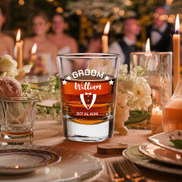 Copo De Shot Noivo Moderno Casamento Personalizado