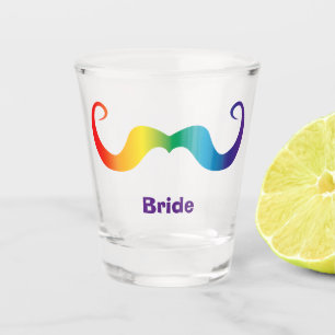 Copo De Shot Noivo/Noiva/Casamento Bigode Arco-íris 2