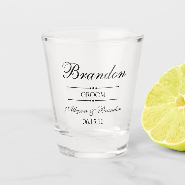 Copo De Shot Noivo Personalizado (Frente)