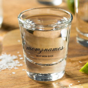 Copo De Shot Nome com Caligrafia Personalizada Melhor Mãe do Mu