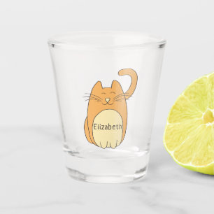 Copo De Shot Nome da Adição de Gato de Cartoon de Corte