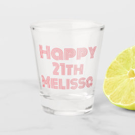 Copo De Shot Nome da Garota de Aniversário Bonita