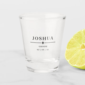 Copo De Shot Nome & data personalizados NOIVO Wedding