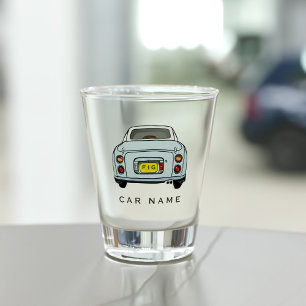 Copo De Shot Nome do Carro Blue Figaro Figarolas Shot Glass