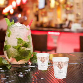 Copo De Shot nome dos balões de ouro rosa de 70 de aniversário