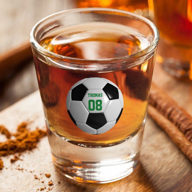 Copo De Shot Nome e Número Personalizado de Futebol (Criador carregado)