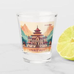 Copo De Shot Nome e texto personalizados no Nepal