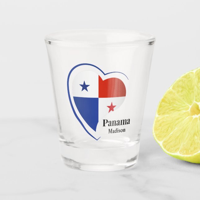 Copo De Shot Nome Personalizado Amor Panamá (Frente)