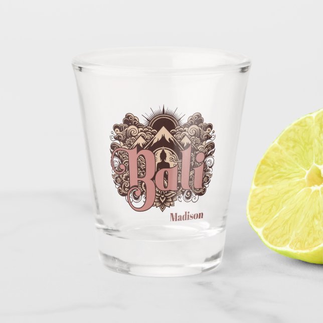 Copo De Shot Nome Personalizado Bali (Frente)