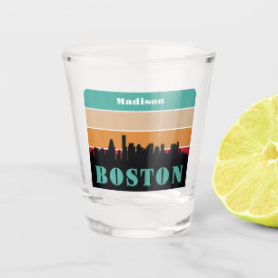 Copo De Shot Nome Personalizado Boston Massachusetts