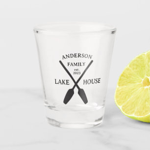 Copo De Shot Nome Personalizado da Família Lake House