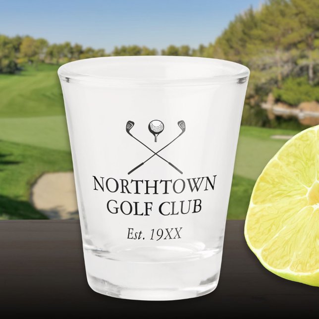 Copo De Shot Nome Personalizado de Clube de Golfe Clássico (Personalized Classic Golf Club Name Shot Glass)