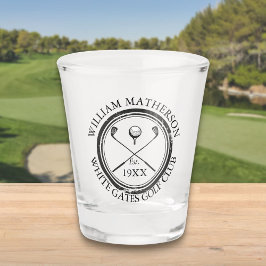 Copo De Shot Nome Personalizado de Clube de Golfe Clássico