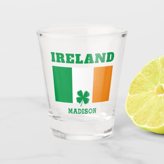 Copo De Shot Nome Personalizado Irlanda (Frente)