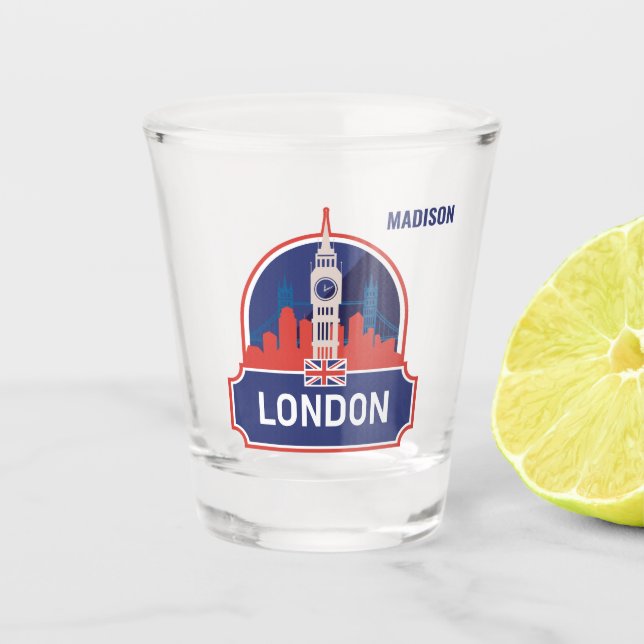 Copo De Shot Nome Personalizado Londres (Frente)
