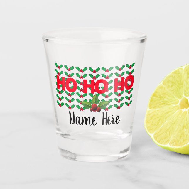 Copo De Shot Nome personalizado Vidro de instantâneo de Natal p (Frente)