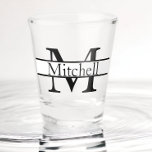Copo De Shot Nome Simples Monograma Personalizado<br><div class="desc">Nome simples monograma Vidro personalizado de tiro do Ricaso - mude o texto para atender às suas necessidades</div>