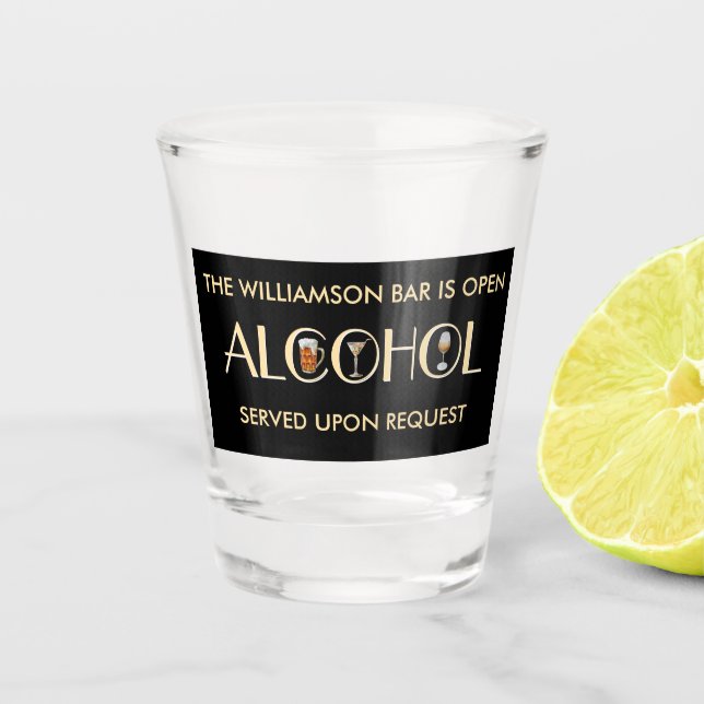 Copo De Shot Nome Único do Vinho de Na moda (Frente)