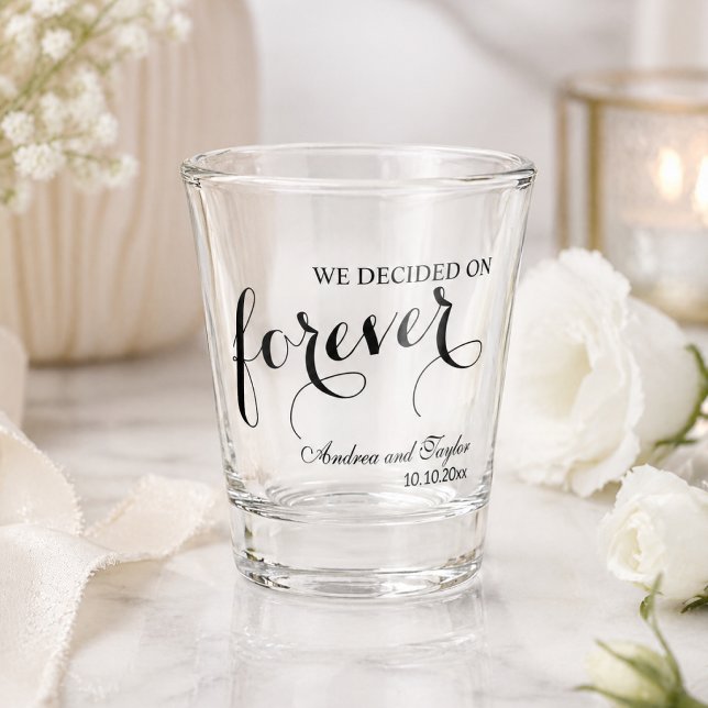Copo De Shot Nós decidimos por Elegante para Sempre Casamento (Criador carregado)