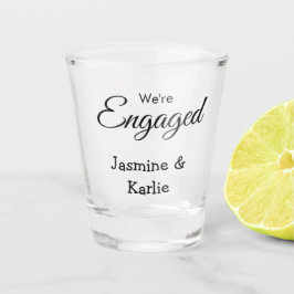 Copo De Shot Nós somos um casal engajado nome romântico simples