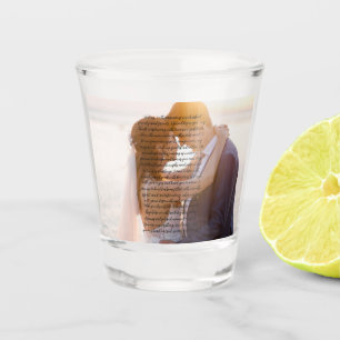 Copo De Shot NOVO! Vows Shot Glass - Texto preto 1,5 oz