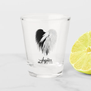 Copo De Shot O ANJO VOA o preto do CORAÇÃO+Engraçado mau