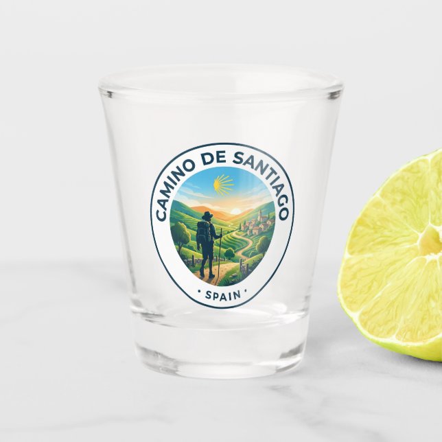 Copo De Shot O Caminho de Santiago Espanha (Frente)