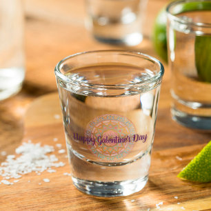 Copo De Shot O Dia de Galentine Mandala