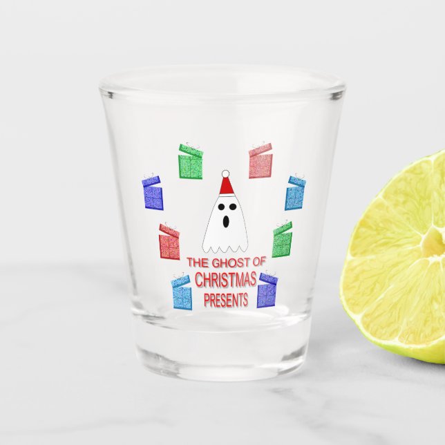 Copo De Shot O Fantasma do Natal Apresenta Engraçado (Frente)