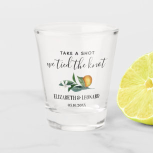 Copo De Shot O Favor do Casamento Citrus atirou em nós amarramo